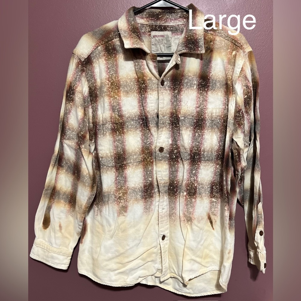 Distressed/bleached flannels